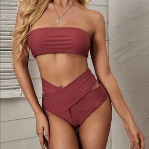 Shein bikini Worn once pink/salmon color so flattering!